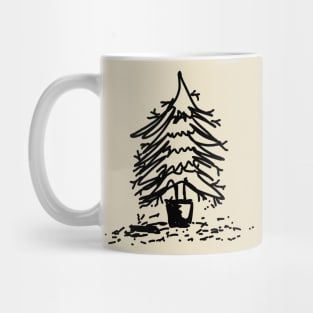 Sad Christmas tree shedding pine needles Mug